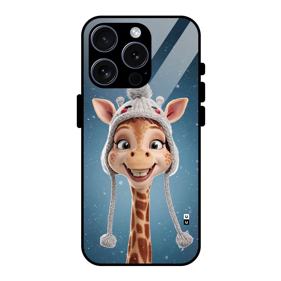 Funny Giraffe Glass Back Case for iPhone 15 Pro