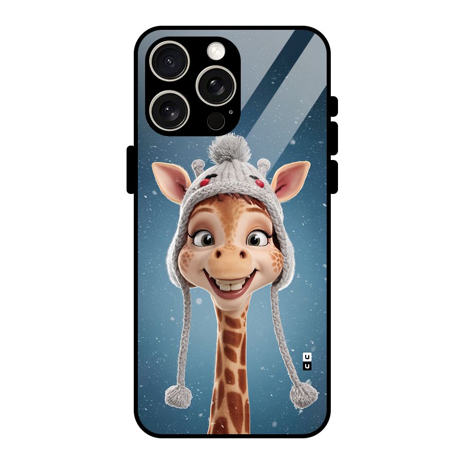 Funny Giraffe Glass Back Case for iPhone 15 Pro Max