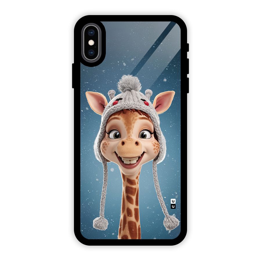 Funny Giraffe Glass Back Case for iPhone XS Max