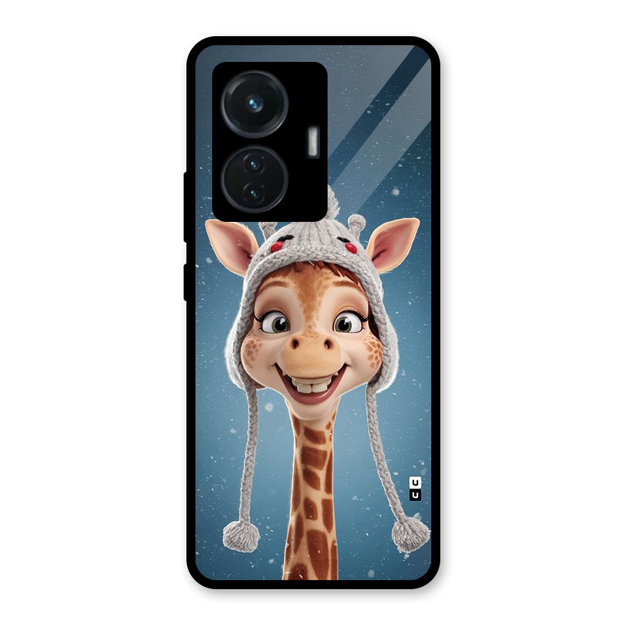 Funny Giraffe Glass Back Case for iQOO Z6 44W