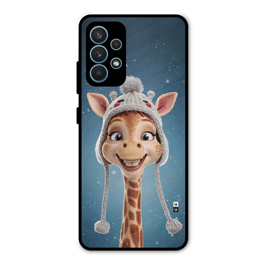 Funny Giraffe Metal Back Case for Galaxy A32