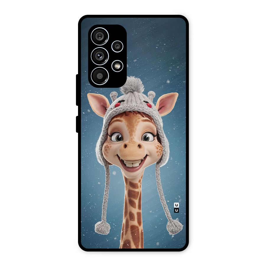 Funny Giraffe Metal Back Case for Galaxy A53 5G