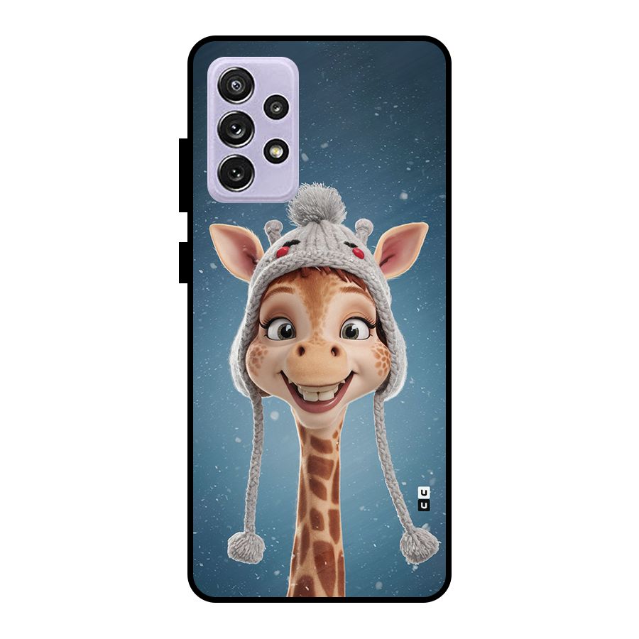 Funny Giraffe Metal Back Case for Galaxy A72