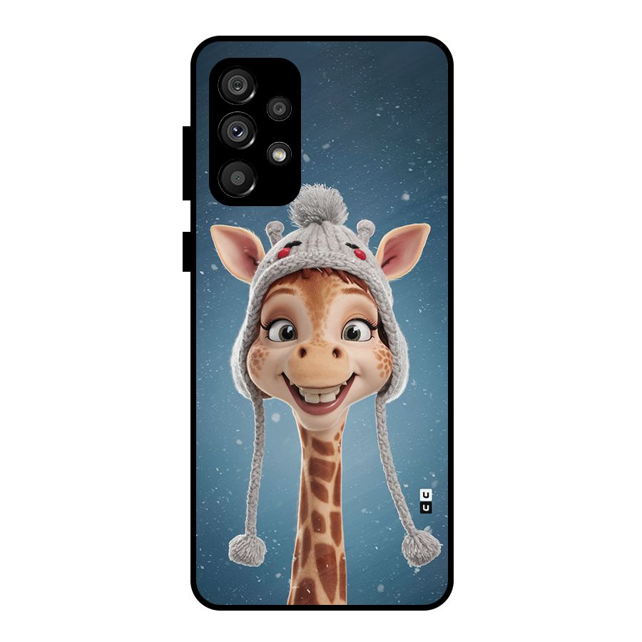 Funny Giraffe Metal Back Case for Galaxy A73 5G