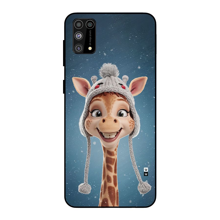 Funny Giraffe Metal Back Case for Galaxy F41