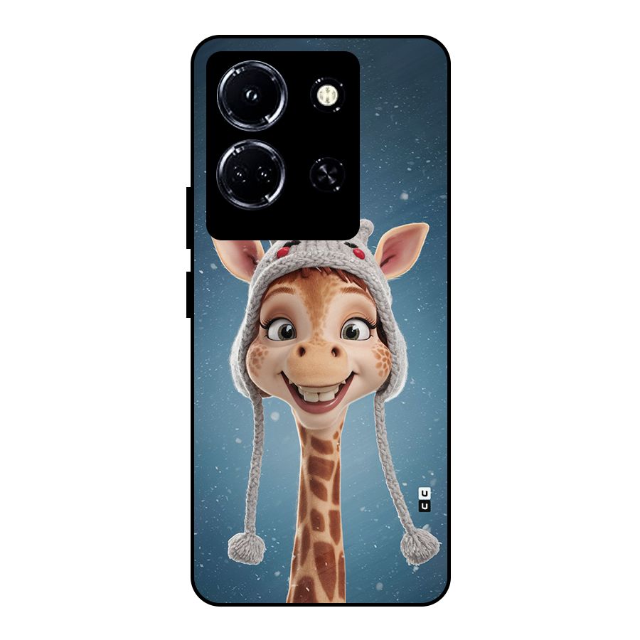 Funny Giraffe Metal Back Case for Infinix Note 30 5G