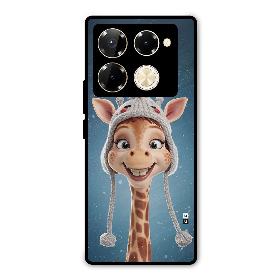 Funny Giraffe Metal Back Case for Infinix Note 40 Pro