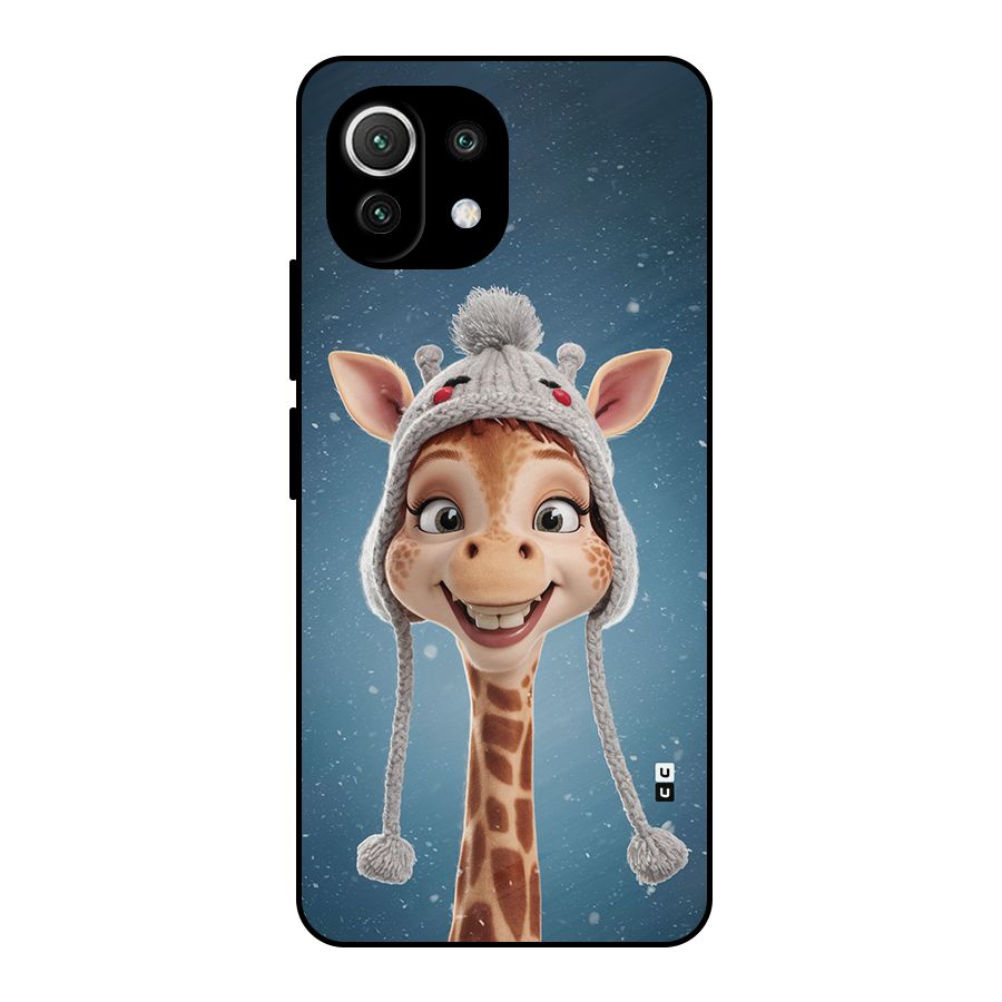 Funny Giraffe Metal Back Case for Mi 11 Lite NE 5G