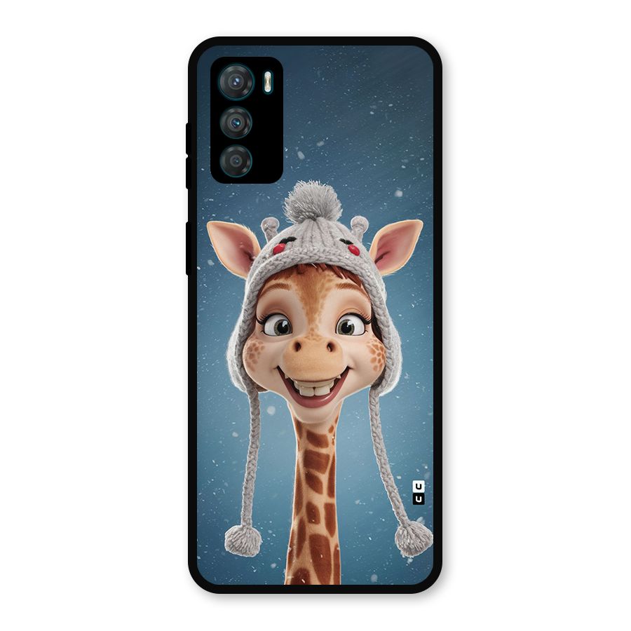 Funny Giraffe Metal Back Case for Moto G42