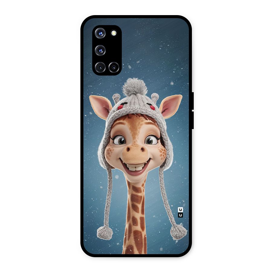 Funny Giraffe Metal Back Case for Oppo A52