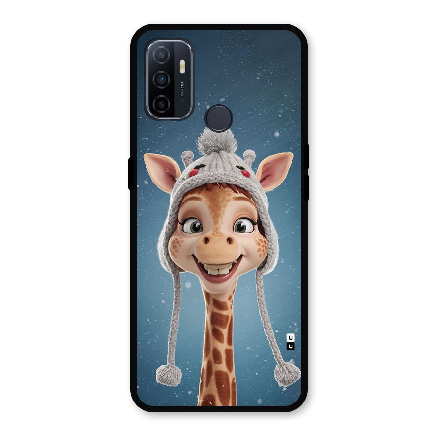 Funny Giraffe Metal Back Case for Oppo A53