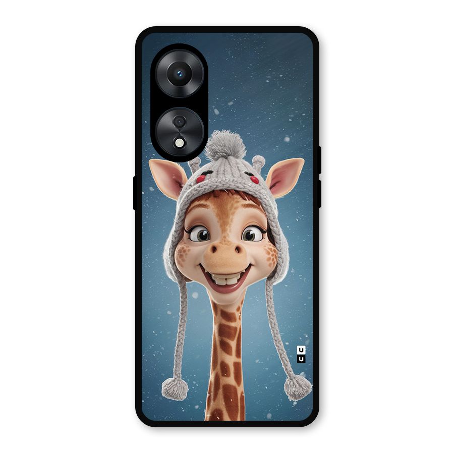 Funny Giraffe Metal Back Case for Oppo A78