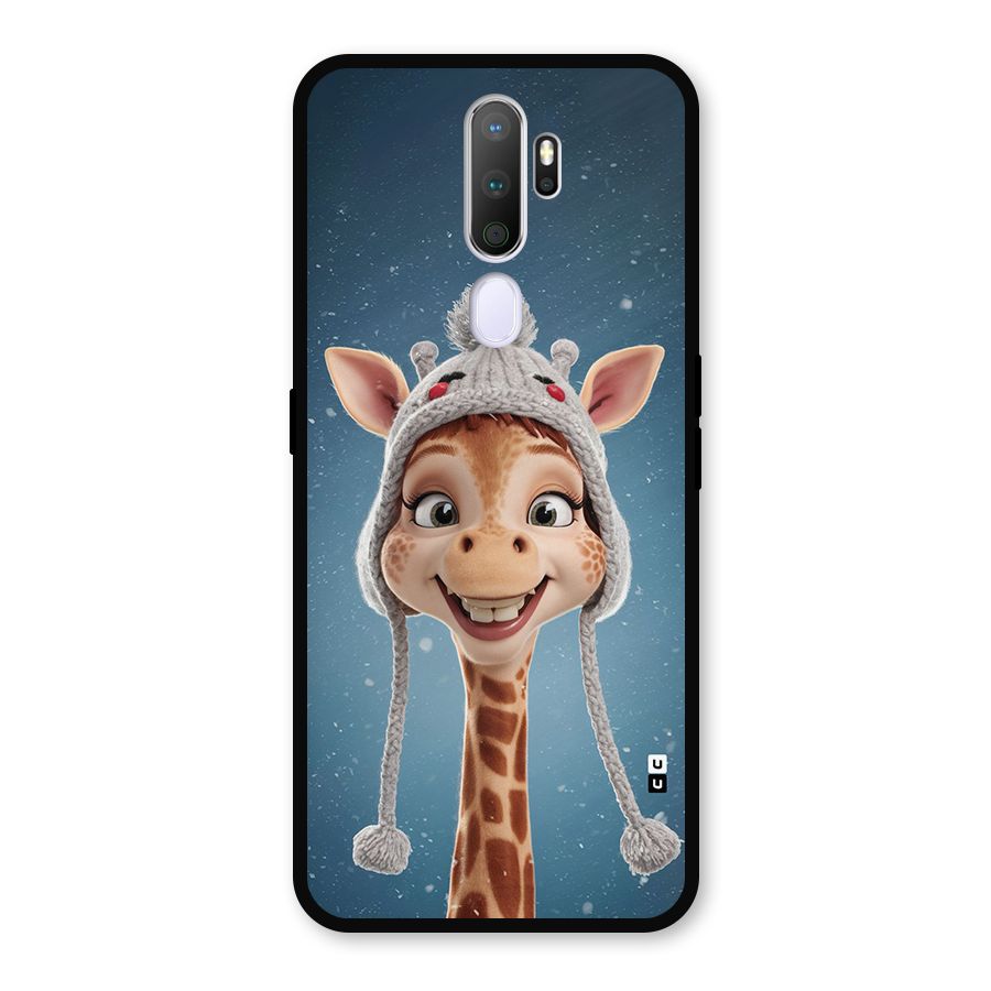 Funny Giraffe Metal Back Case for Oppo A9 (2020)