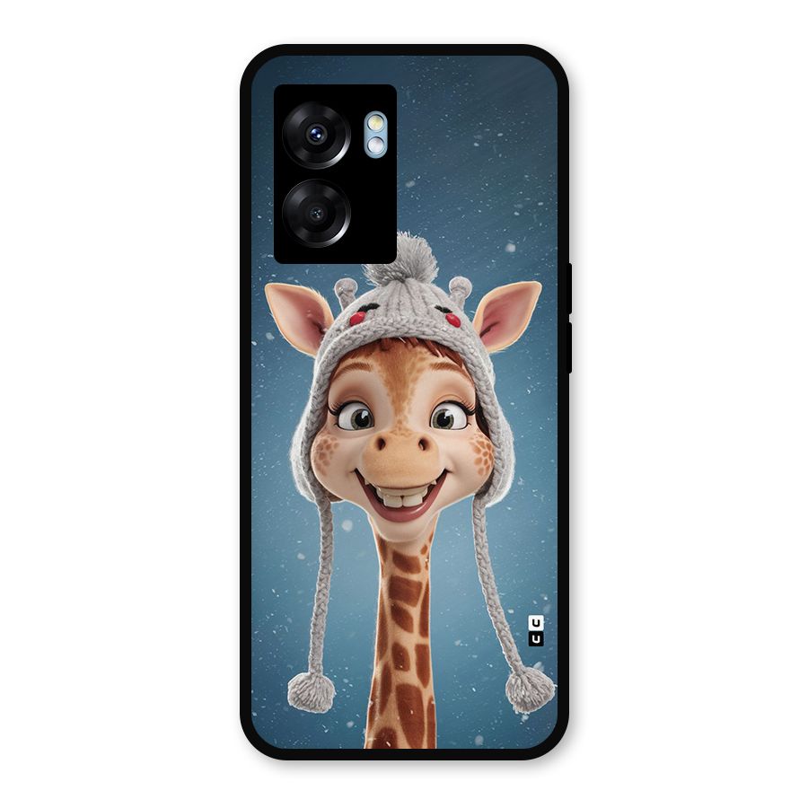 Funny Giraffe Metal Back Case for Oppo K10 (5G)