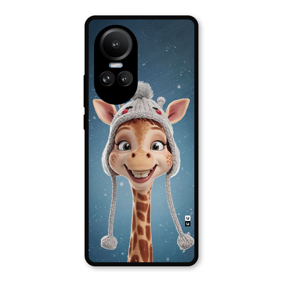 Funny Giraffe Metal Back Case for Oppo Reno10