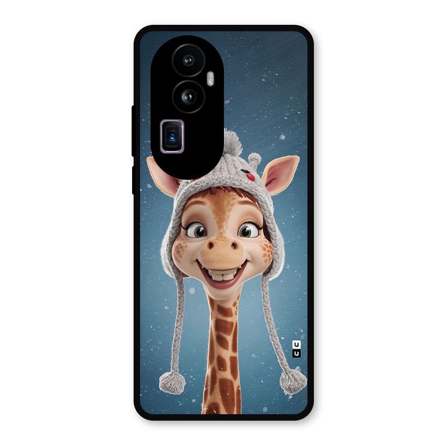 Funny Giraffe Metal Back Case for Oppo Reno10 Pro Plus