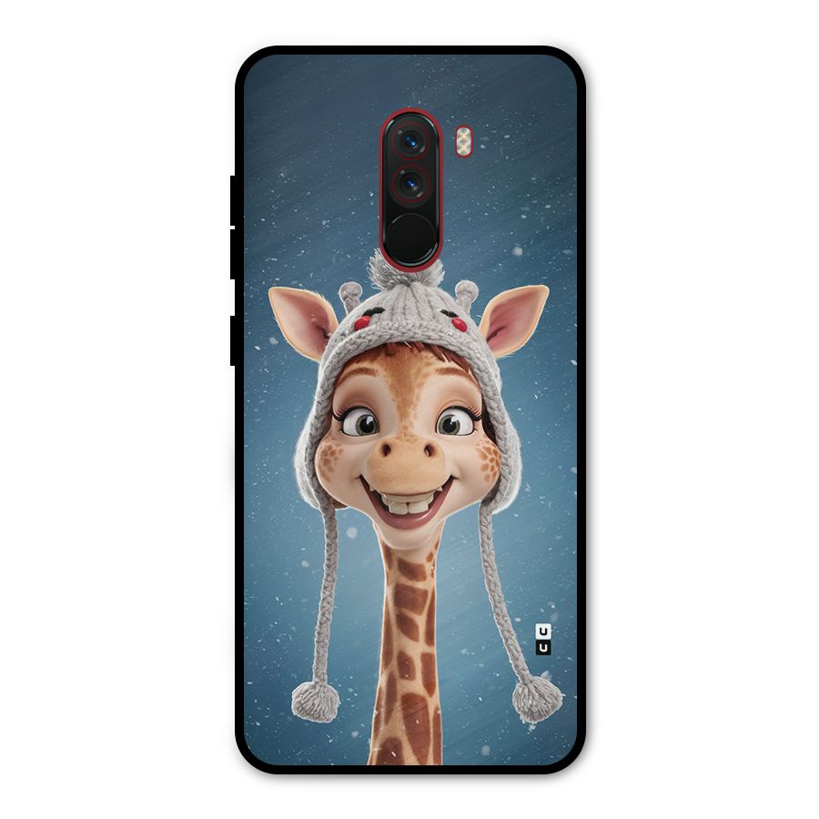 Funny Giraffe Metal Back Case for Poco F1