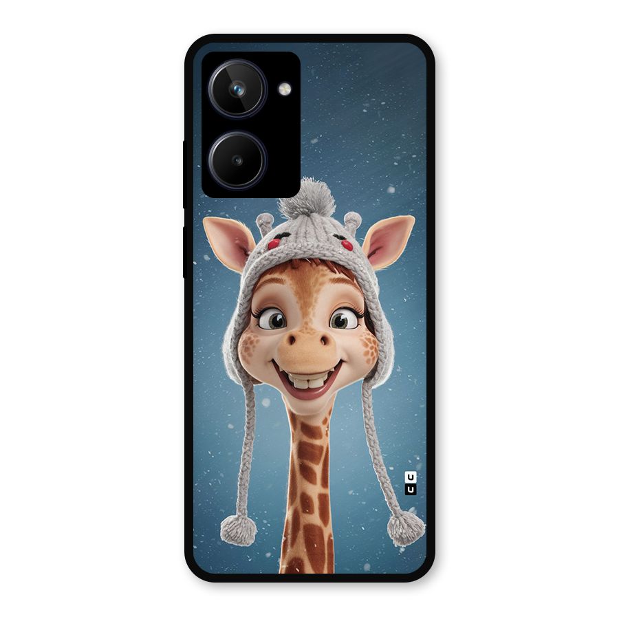 Funny Giraffe Metal Back Case for Realme 10