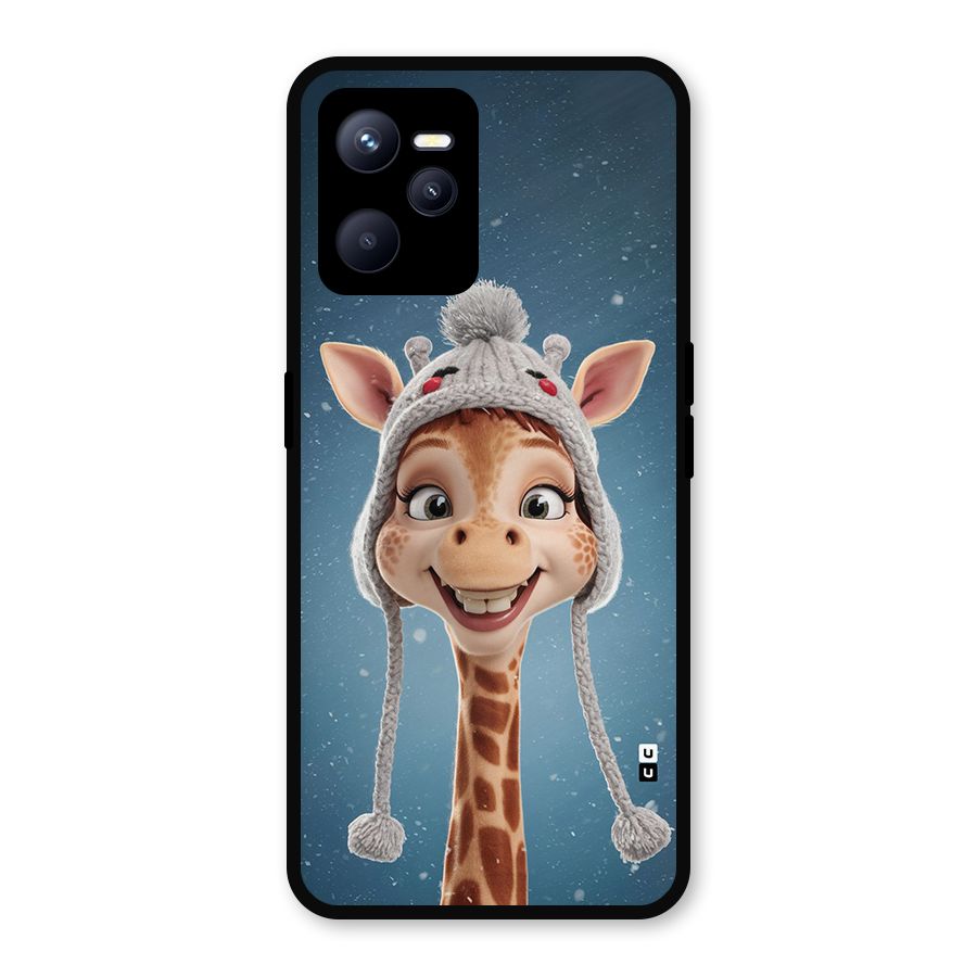 Funny Giraffe Metal Back Case for Realme C35