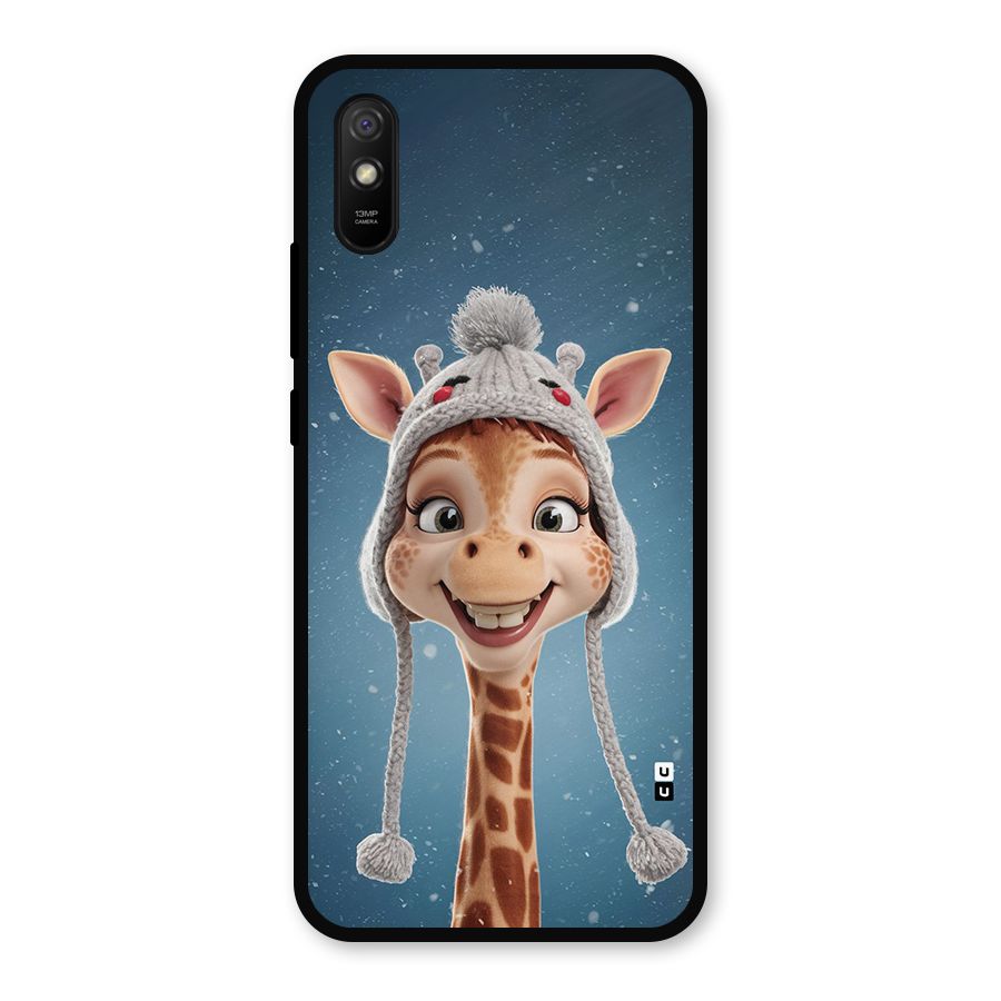 Funny Giraffe Metal Back Case for Redmi 9a