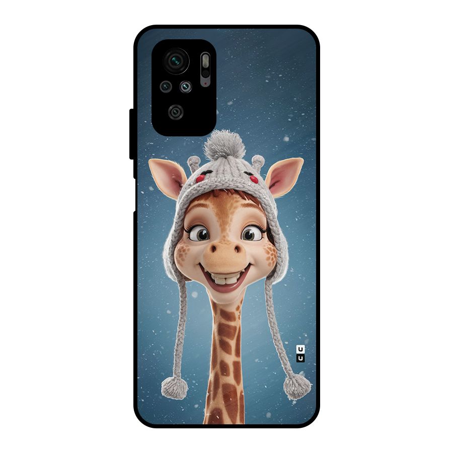 Funny Giraffe Metal Back Case for Redmi Note 10S