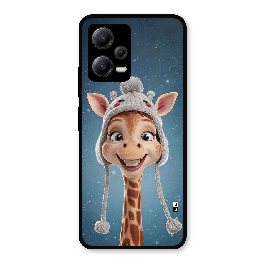 Funny Giraffe Metal Back Case for Redmi Note 12 5G