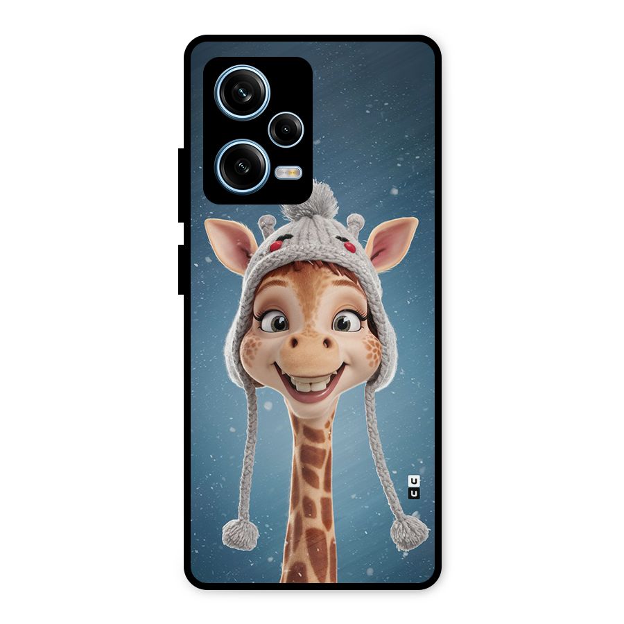 Funny Giraffe Metal Back Case for Redmi Note 12 Pro