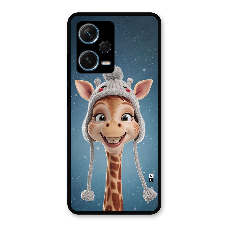 Funny Giraffe Metal Back Case for Redmi Note 12 Pro Plus 5G