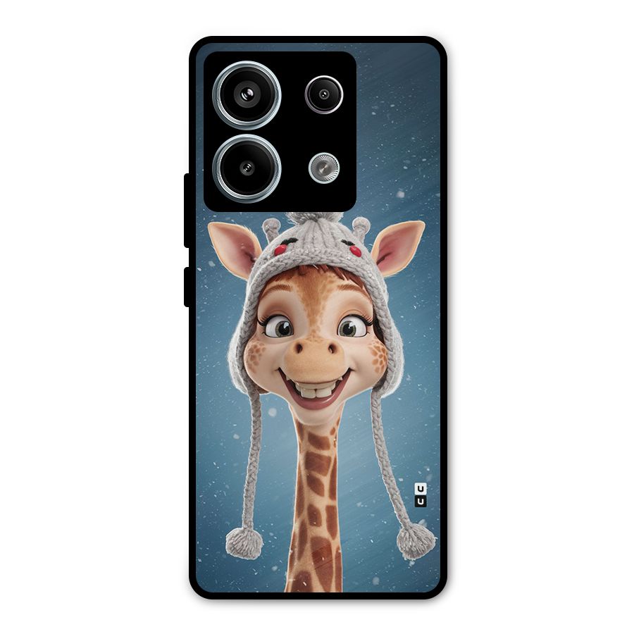 Funny Giraffe Metal Back Case for Redmi Note 13 Pro 5G