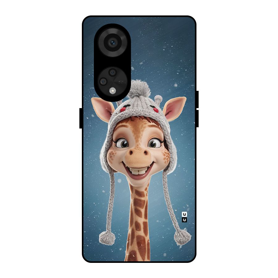Funny Giraffe Metal Back Case for Reno8 T 5G