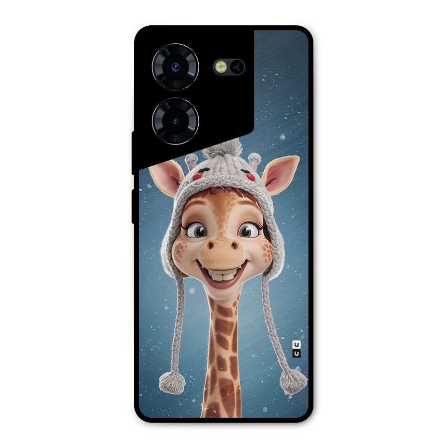 Funny Giraffe Metal Back Case for Tecno Pova 5 Pro 5G