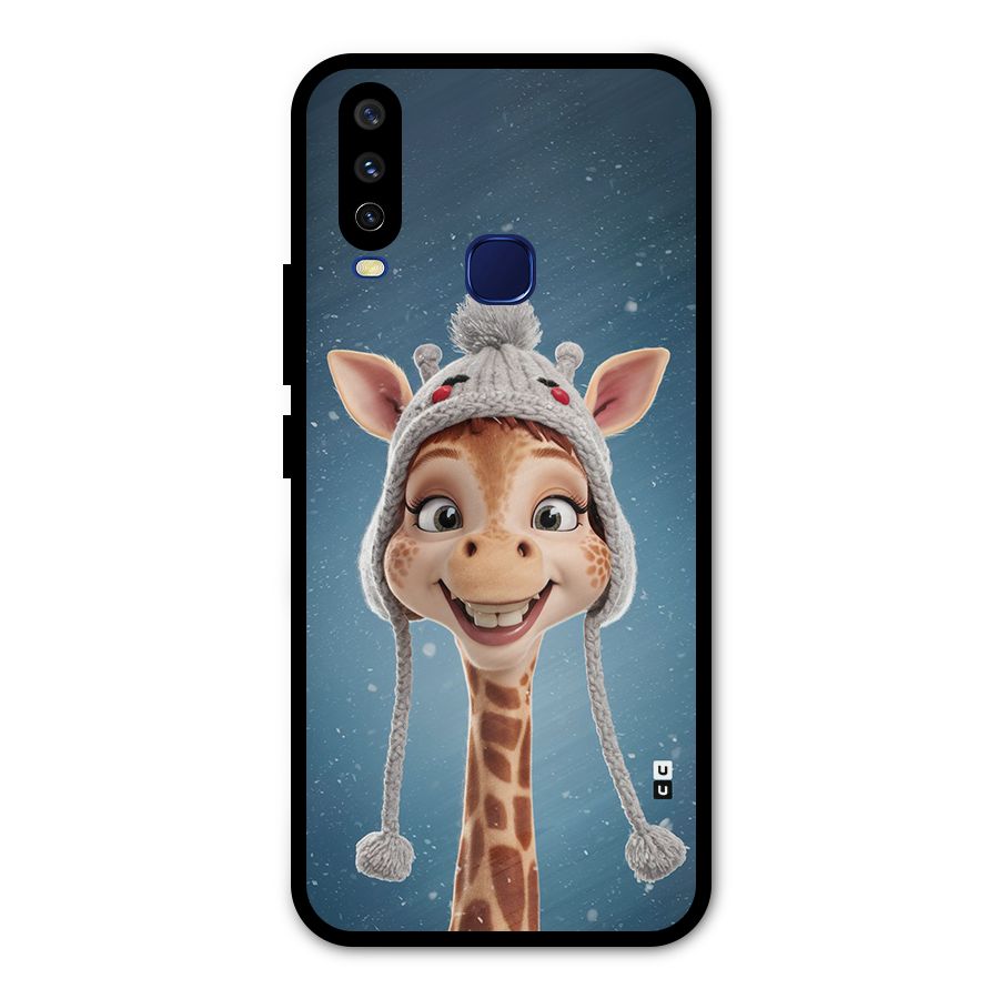Funny Giraffe Metal Back Case for Vivo U10