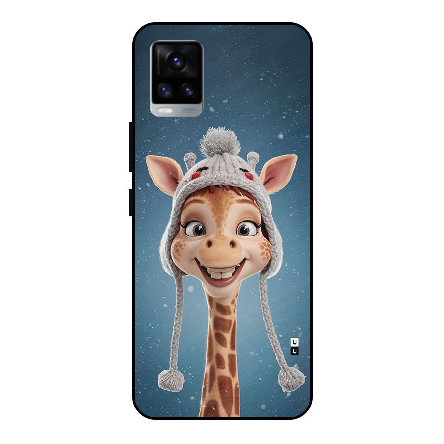 Funny Giraffe Metal Back Case for Vivo V20