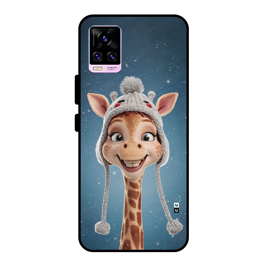 Funny Giraffe Metal Back Case for Vivo V20 Pro