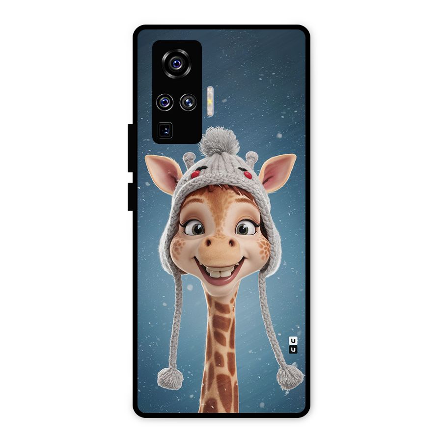 Funny Giraffe Metal Back Case for Vivo X50 Pro