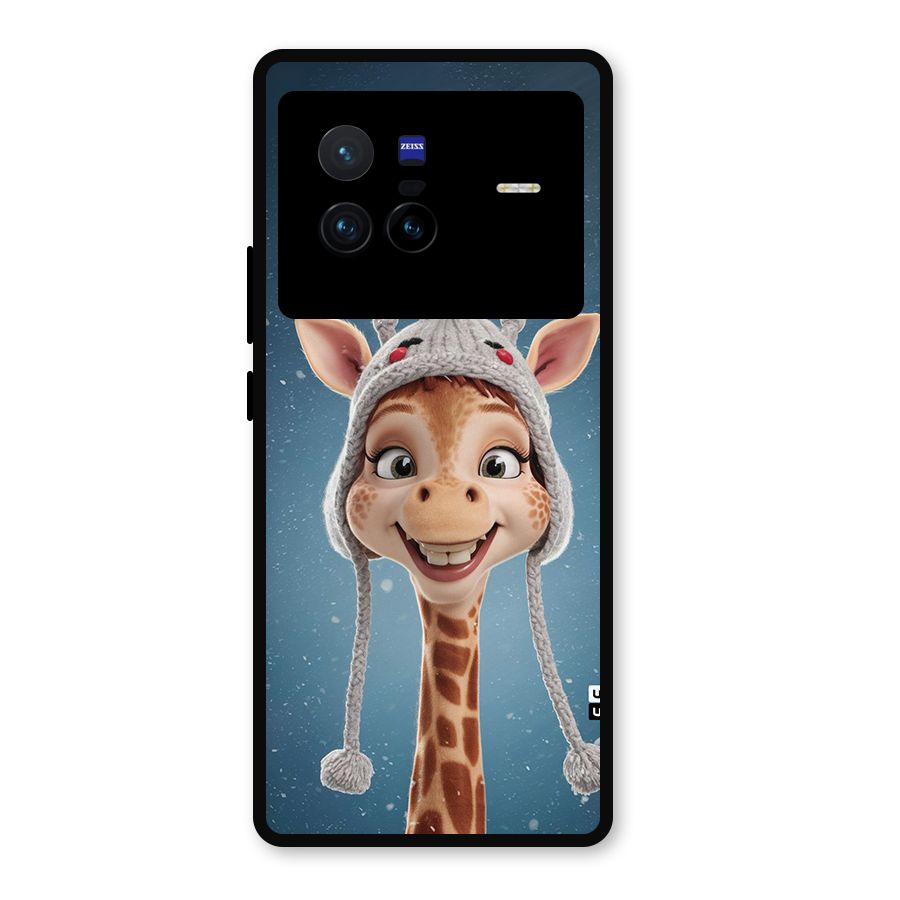 Funny Giraffe Metal Back Case for Vivo X80
