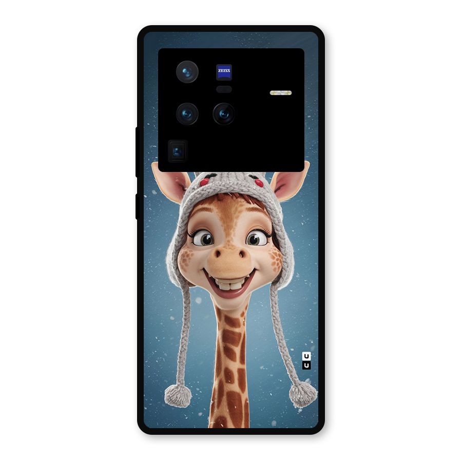 Funny Giraffe Metal Back Case for Vivo X80 Pro