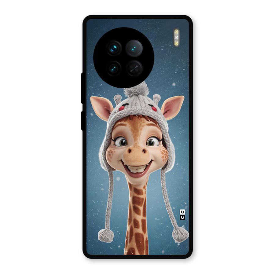 Funny Giraffe Metal Back Case for Vivo X90