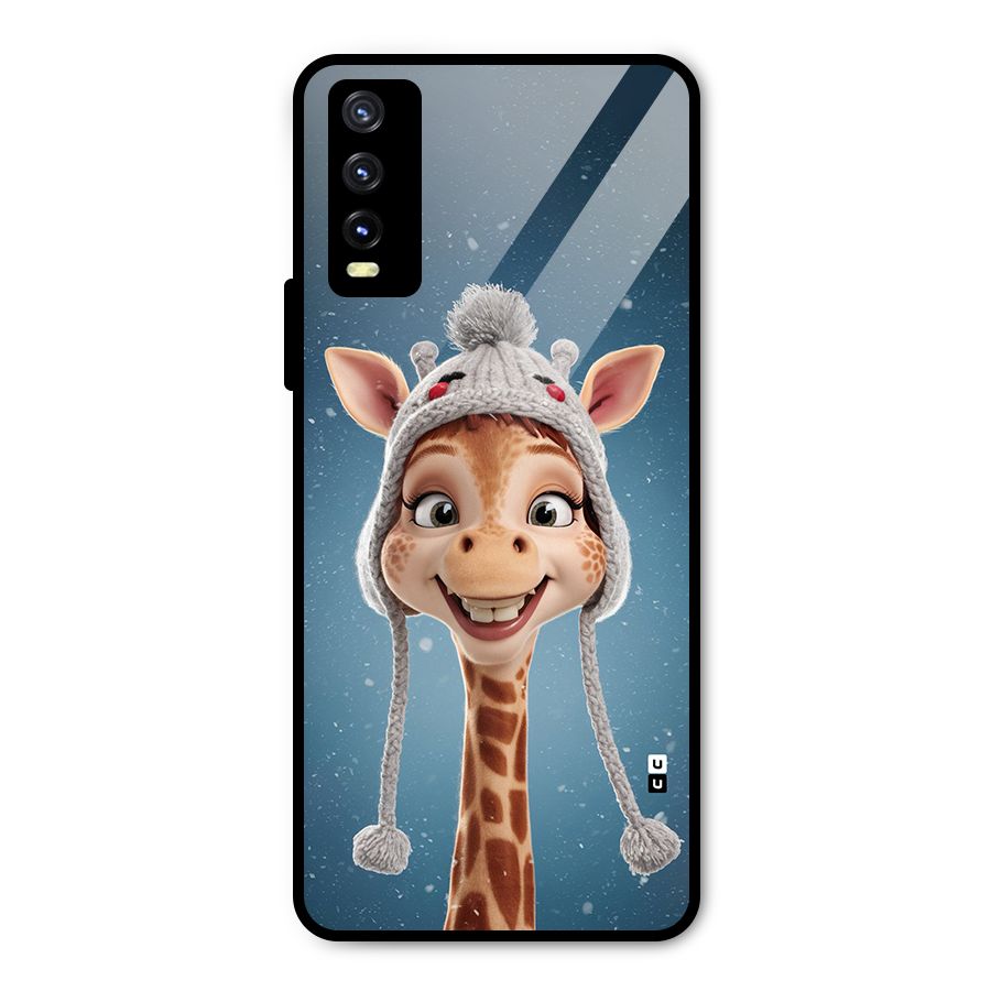 Funny Giraffe Metal Back Case for Vivo Y20