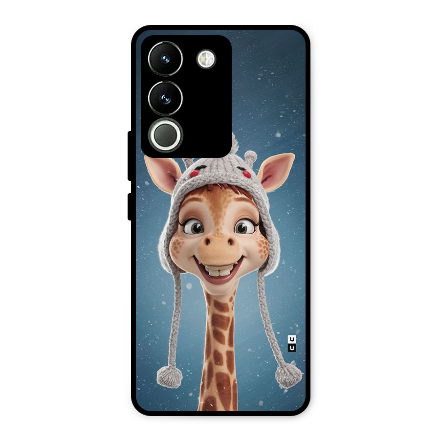Funny Giraffe Metal Back Case for Vivo Y200