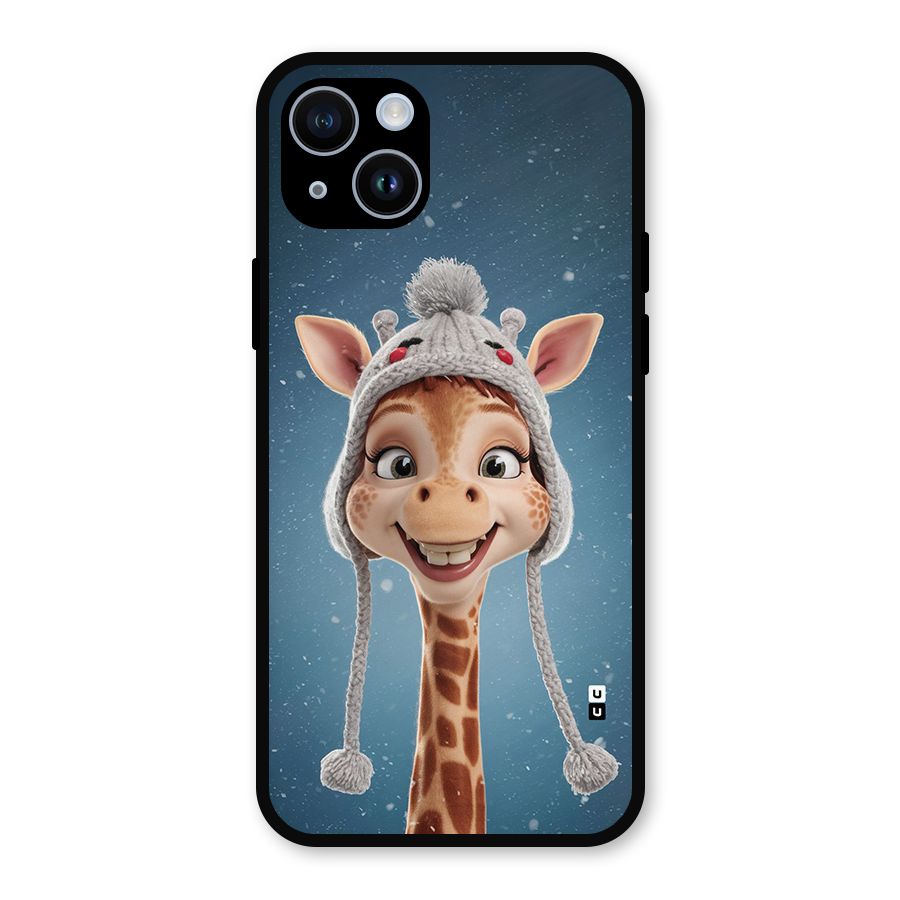 Funny Giraffe Metal Back Case for iPhone 14