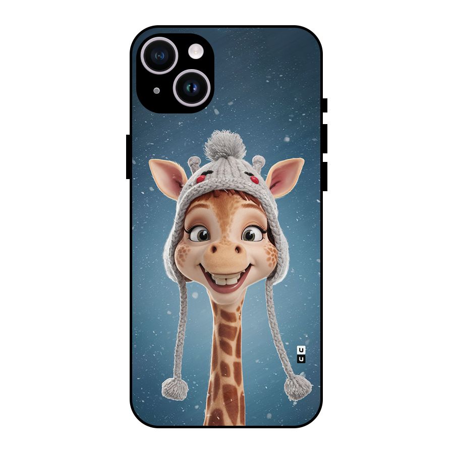 Funny Giraffe Metal Back Case for iPhone 14 Plus