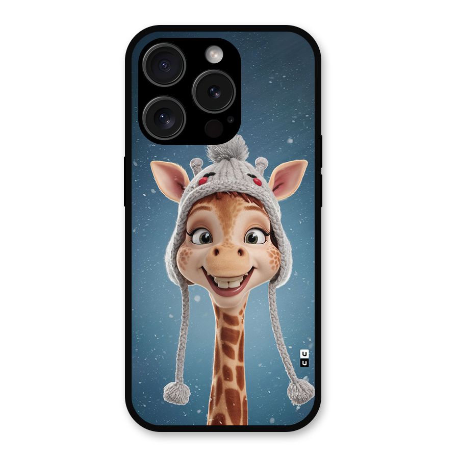 Funny Giraffe Metal Back Case for iPhone 15 Pro