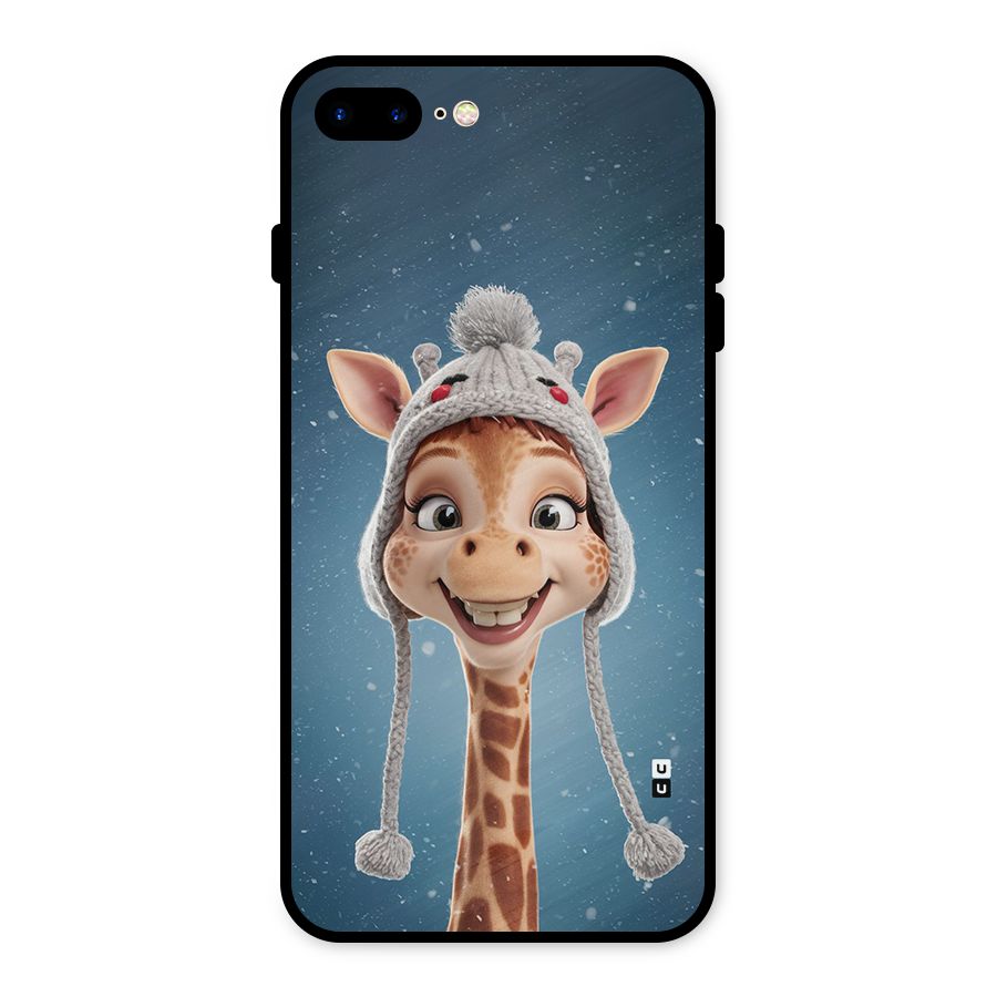 Funny Giraffe Metal Back Case for iPhone 8 Plus