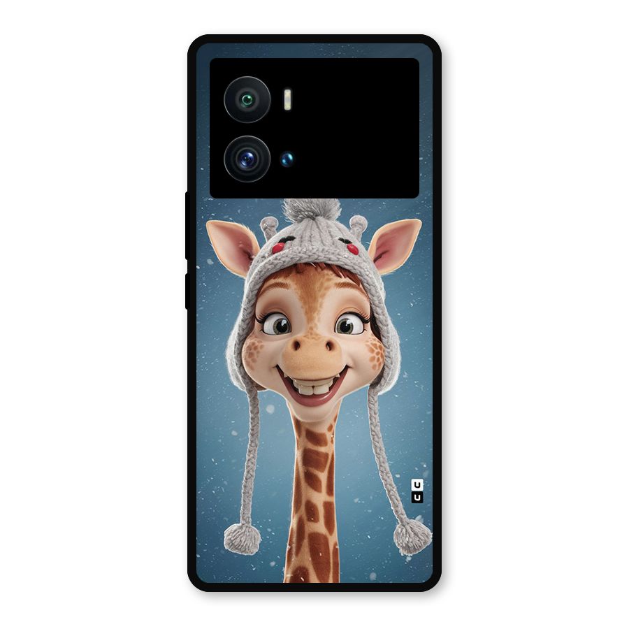 Funny Giraffe Metal Back Case for iQOO 9 Pro