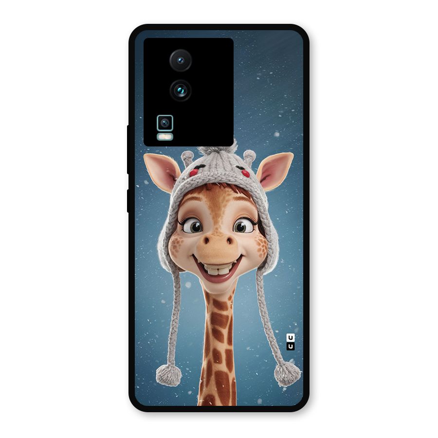 Funny Giraffe Metal Back Case for iQOO Neo 7