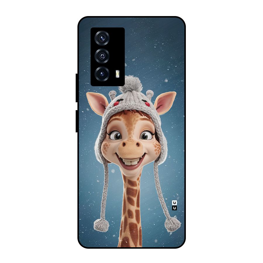 Funny Giraffe Metal Back Case for iQOO Z5