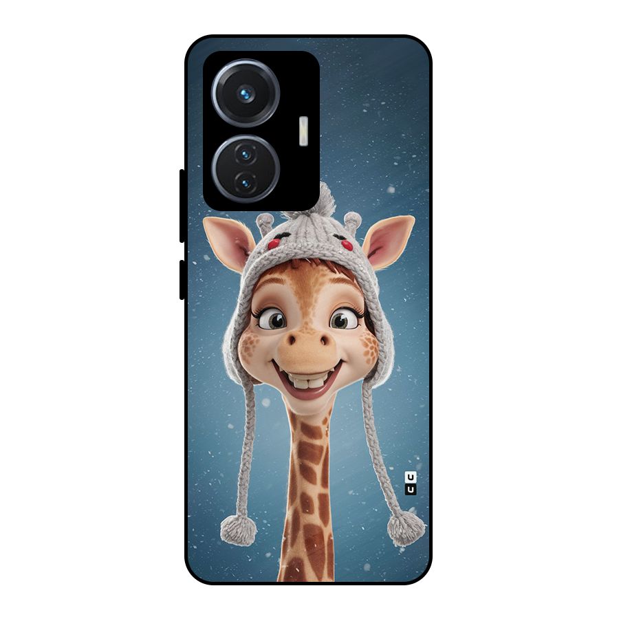 Funny Giraffe Metal Back Case for iQOO Z6 44W