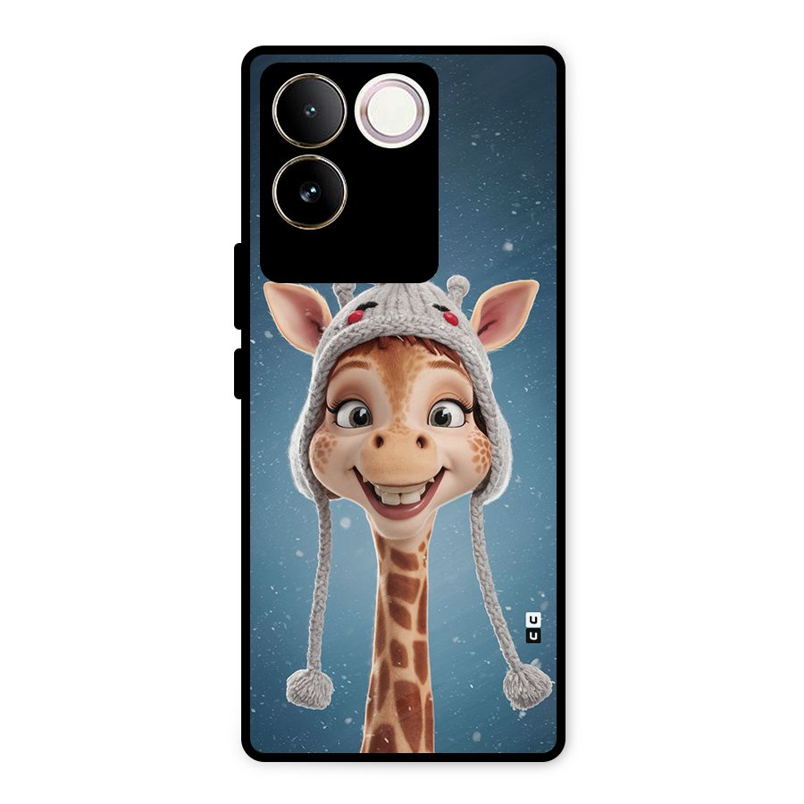 Funny Giraffe Metal Back Case for iQOO Z7 Pro