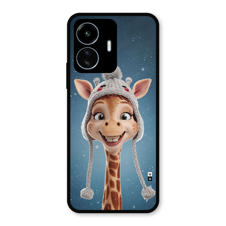 Funny Giraffe Metal Back Case for vivo iQOO Z6 Lite 5G